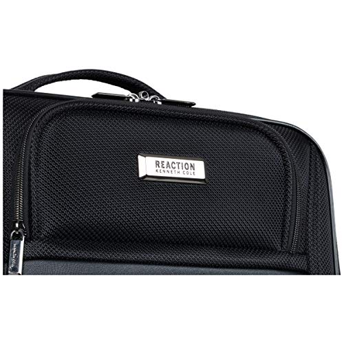 Kenneth Cole REACTION Rugged Roamer Softside 8-Wheel Spinner Luggage, Black, 20-Inch Carry-On N740