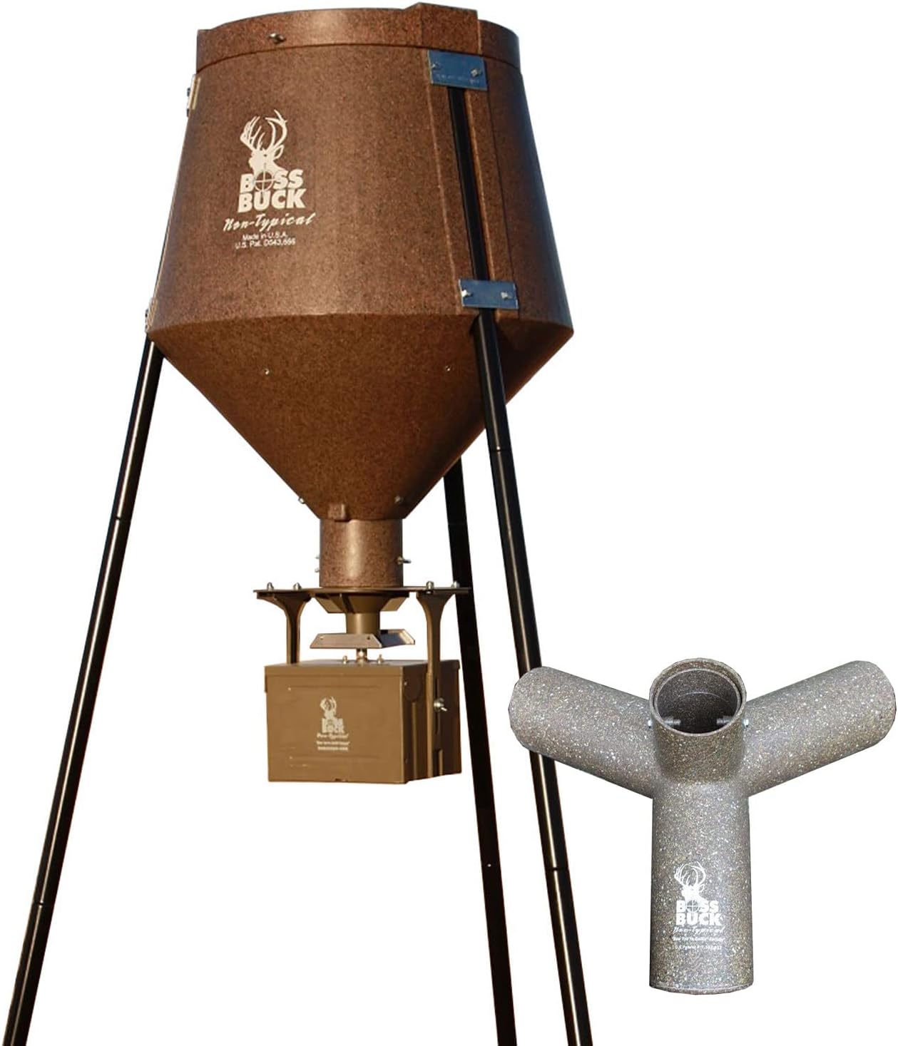 Boss Buck 200 lb 2-Step Deer Feeder Drum with Protein Feed Tube R863463