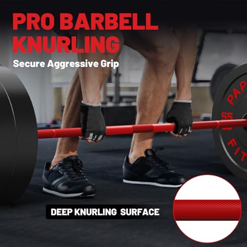 PAPABABE Olympic Barbell 2-inch 45lb Weight Bar for Strength Training V204840