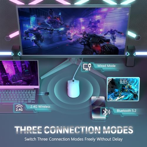 Attack Shark X11 59g Superlight Wireless Gaming Mouse with RGB Charging Dock, Black W869