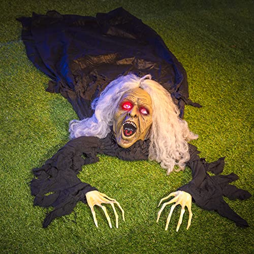 JOYIN Zombie Halloween Decoration Outdoor with Sound Effect & Lighted Eyes H206891