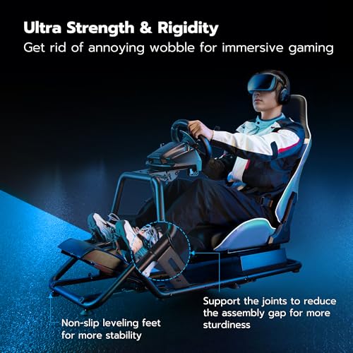 ARES WING Racing Simulator Cockpit with Monitor Mount and Seat P60837