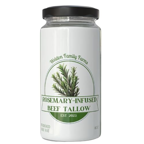 Weldon Family Farms Rendered Beef Tallow for Cooking, Grass Fed, 2 Pack, 16oz Total C474231