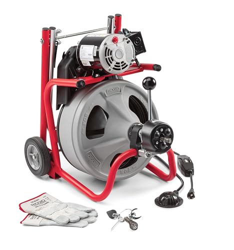 RIDGID K-400 Drain Cleaning Drum Machine Kit with 1/2" x 75' Cable I39446