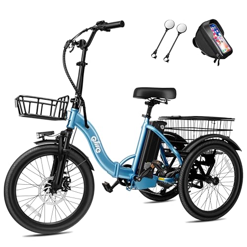 Triker Electric Bike Folding Trike Ebike, 750W Motor, 468Wh Battery, Step-Thru 3 Wheel Tricycle for Adults X7056