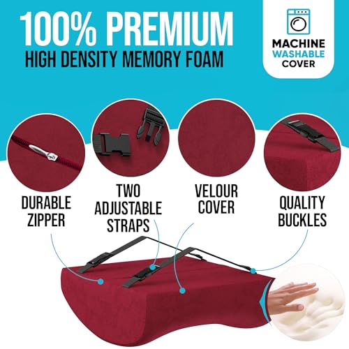 FORTEM Office Chair Cushion and Back Support, Memory Foam Lumbar Pillow, Non Slip, XL V440