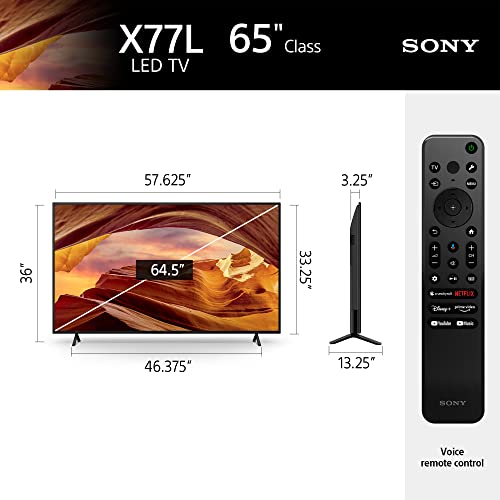 Sony 75 Inch 4K Ultra HD LED Smart Google TV X77L Series V7831