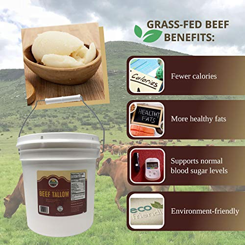 Grass Fed Beef Tallow by Cornhusker Kitchen, 7.5 Lbs O995