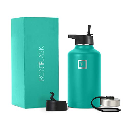 IRON °FLASK Stainless Steel Insulated Water Bottle with 3 Lids, 40 oz U19688