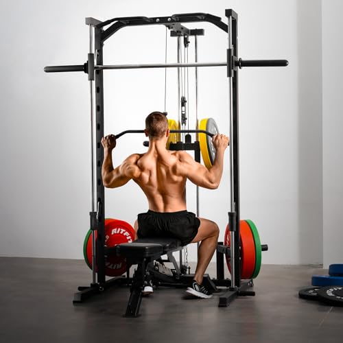 RitFit Smith Machine Power Rack with LAT-Pull Down System T1228