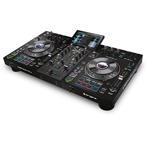 Denon DJ PRIME 4+ Standalone DJ Controller with Stem Separation on 4 Decks, Wi-Fi Streaming, Drop Sampler Mixer, 10.1" Touchscreen, Light Control