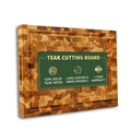BEEFURNI Teak Wood End Grain Cutting Board, Wooden Cutting Boards for Kitchen with Juice Groove Hand Grip, Gifts for Her, Kitchen Gadget Gifts, 1 Year Warranty (Medium (18x14x1.5 inches))