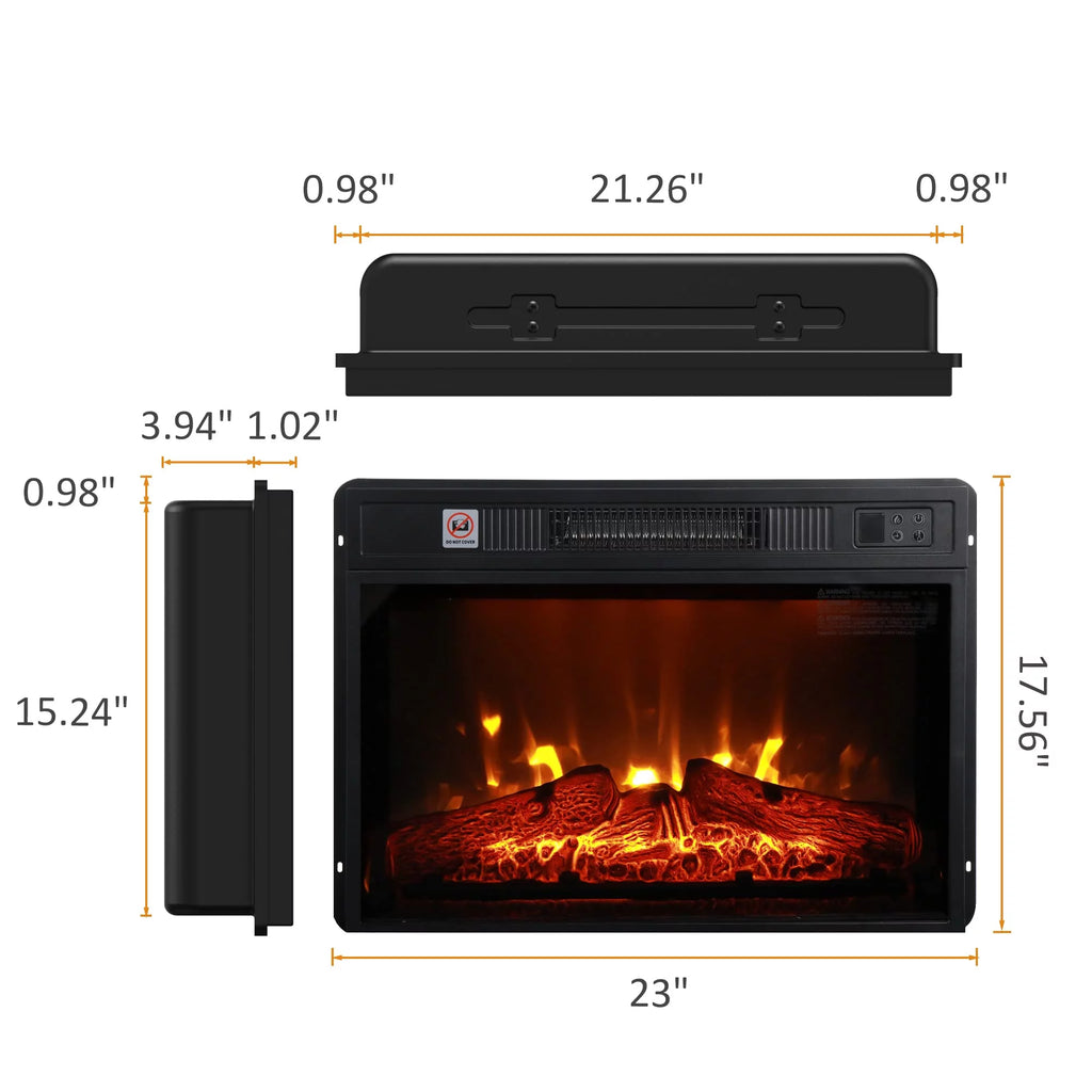 58" Farmhouse TV Stand with Electric Fireplace, Gray Wash A1124
