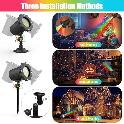 Halloween Christmas Laser Lights Projector Outdoor with Remote Z866