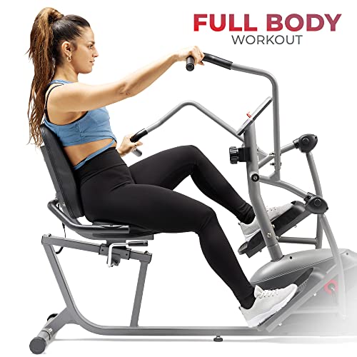Sunny Health & Fitness Smart Recumbent Bike with Arm/Leg Exercisers Y339411