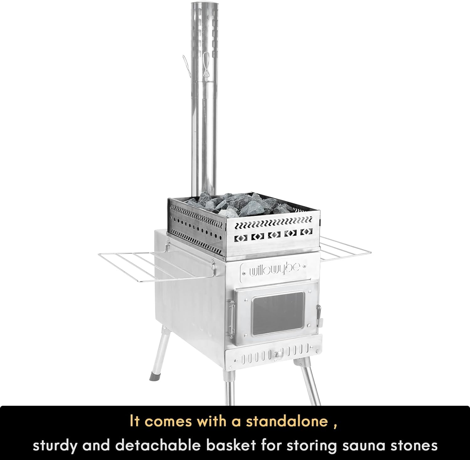 WillowyBe Outdoor Sauna Tent Stove, Portable Camping Wood Stove K833