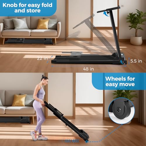 Portable Foldable Treadmill for Home with LED Display L818191
