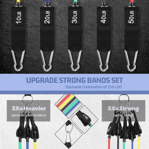 VEICK Resistance Bands with Handles for Home Workout O75059