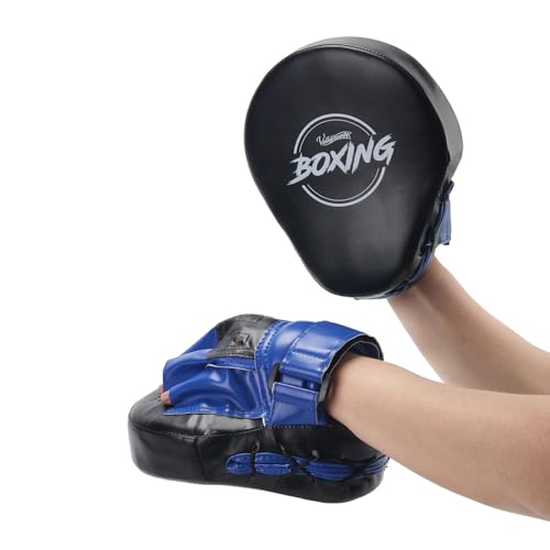 Valleycomfy Boxing Curved Focus Punching Mitts Leatherette Training Pads D262