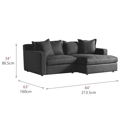 L-Shaped Chaise Sectional Sofa in Beige N29600