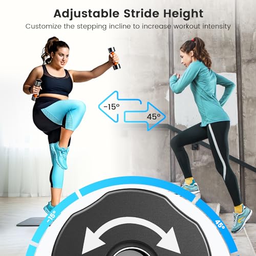 Sportsroyals Stair Stepper with Resistance Bands, Hydraulic Fitness Stepper, 330lbs Capacity D615949