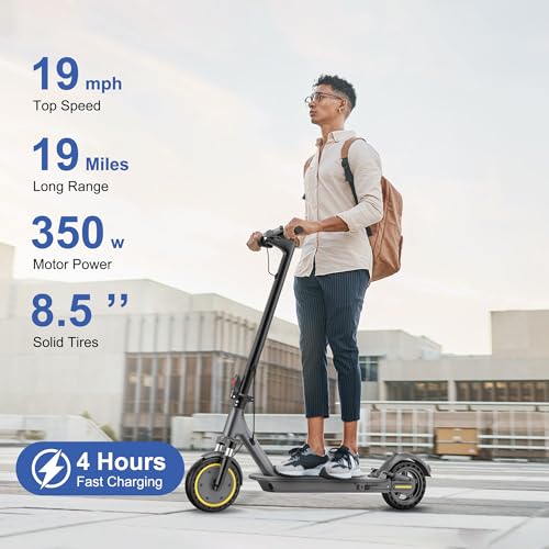 NAVIC Electric Scooter for Adults, Folding E-Scooter with Dual Braking and Dual Suspension B3040