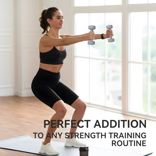 Smart Dumbbells Set with Speaking Display - Home Gym Exercise Equipment - Set of 2 C53647