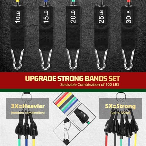 VEICK Resistance Bands with Handles for Home Workout O75059