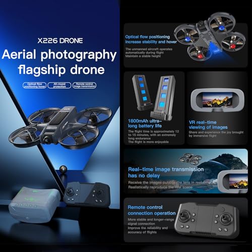 FPV Drone with VR Glasses Brushless Motor RC Quadcopter for Kids Adults C56299