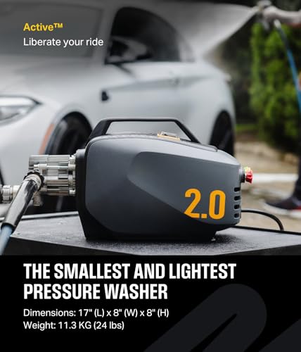 ACTIVE 2.0 Electric Pressure Washer 1800 PSI, Compact Power Washer for Car and Home I684
