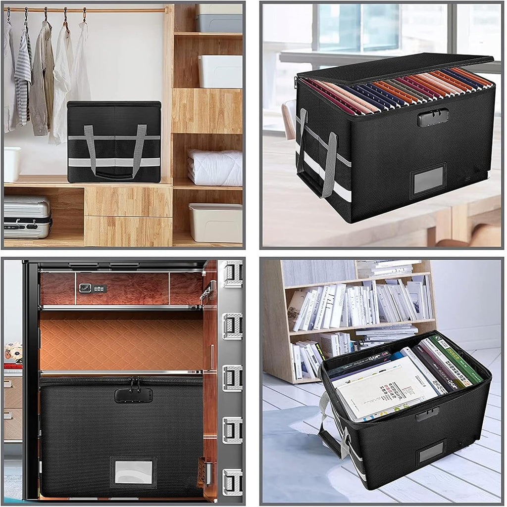 Fireproof Storage Box with Lock for Documents and Cash O506528