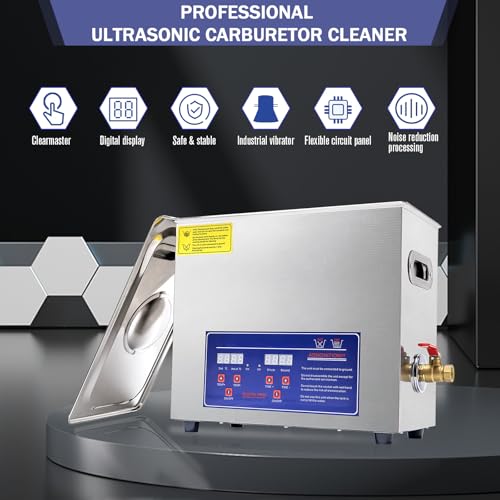 Heated Ultrasonic Parts Cleaner 3L with Digital Timer, 110V G276
