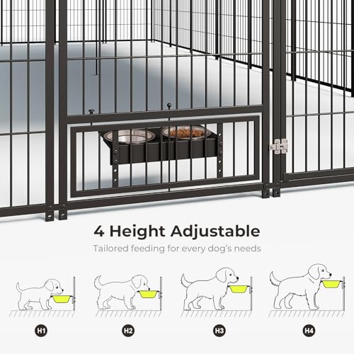 10X19FT Heavy Duty Outdoor Dog Kennel with Cover and Lock V196