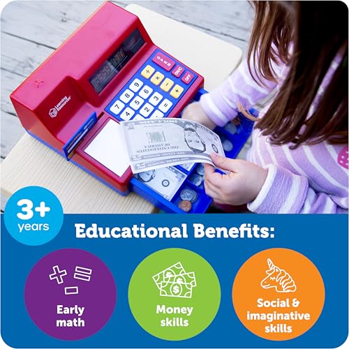 Learning Resources Pretend & Play Calculator Cash Register Toy for Kids H91438