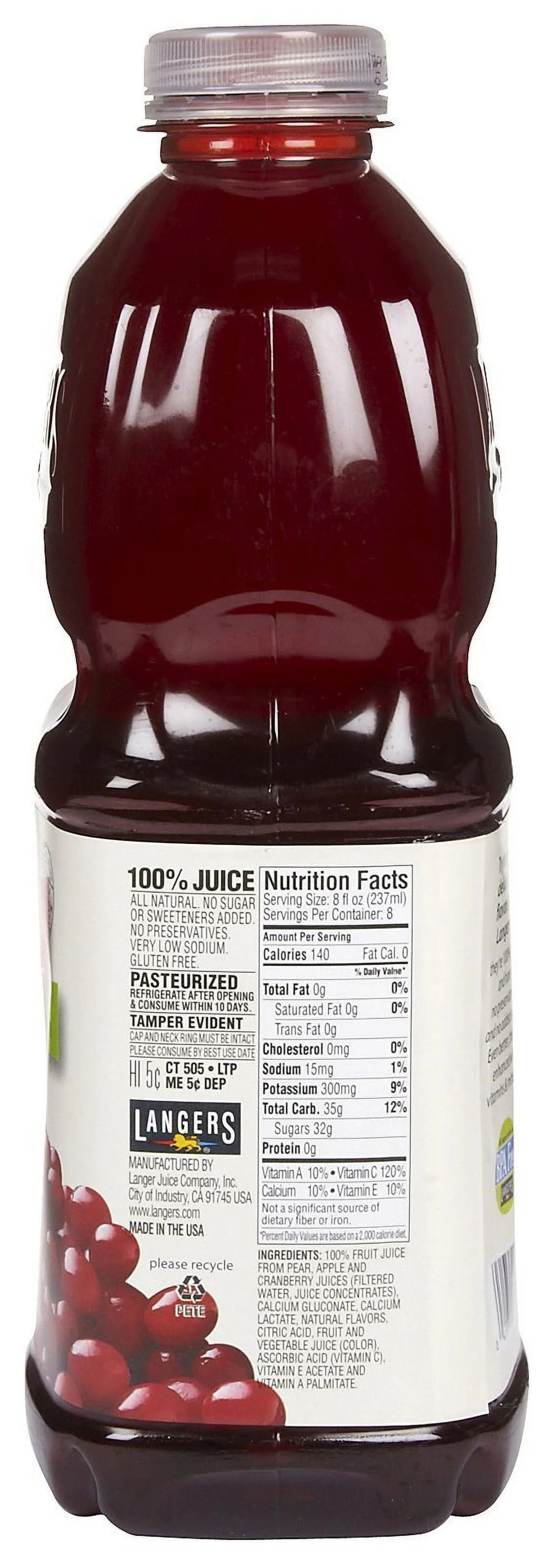 LANGERS CRANBERRY PLUS JUICE 64 OZ (Pack of 10) A3522