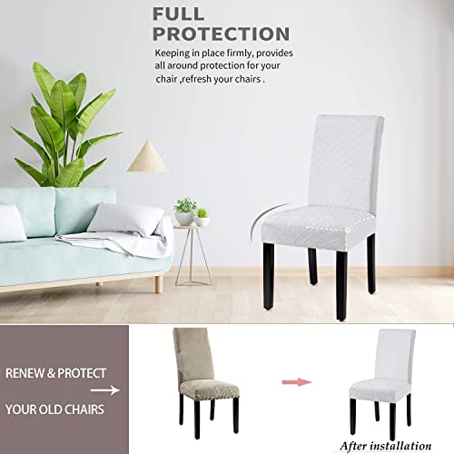Waterproof Spandex Parsons Chair Covers, Beige, Set of 4 S639825