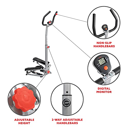 Sunny Health & Fitness Twist Stepper with Handlebar S560