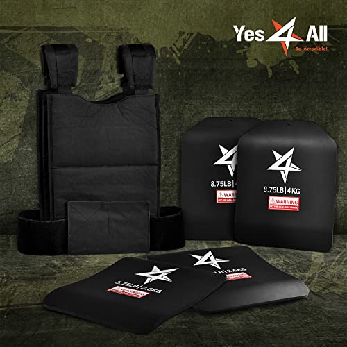 Yes4All Weight Vest Plates 5.75-19.75LB Pairs, Curved Ergonomic Design T472741