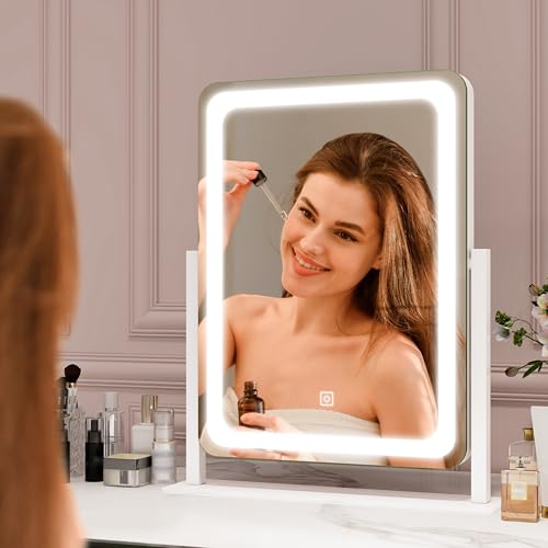 Vanity Mirror with Lights, 12.6"×15" LED Makeup Mirror, Touch Control Dimmable D52089