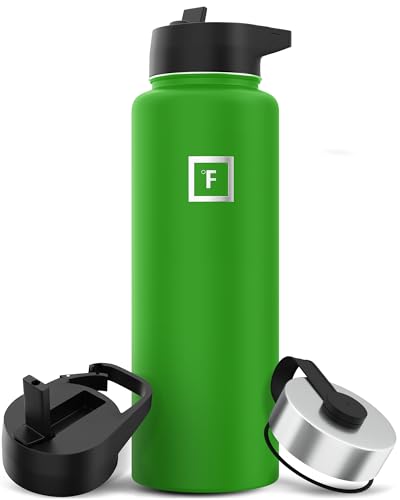 IRON °FLASK Stainless Steel Insulated Water Bottle with 3 Lids, 40 oz U19688