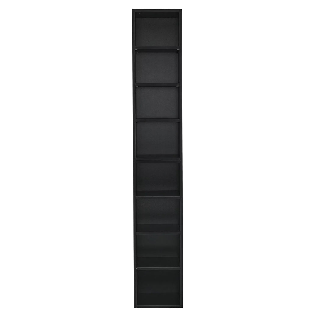 CoSoTower 8-Tier Media Tower Rack, CD DVD Slim Storage Cabinet with Adjustable Shelves W42081