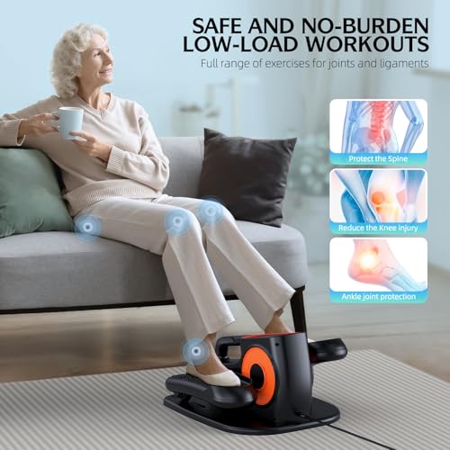 Under Desk Elliptical Seated Pedal Exerciser with Remote Control D985