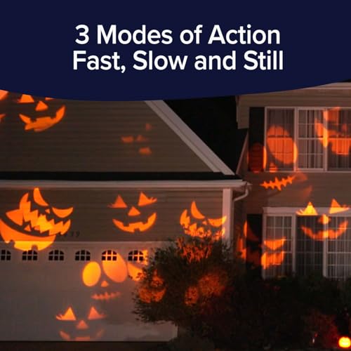 Star Shower Slide Show Halloween LED Projector with 6 Slides and Remote P173894