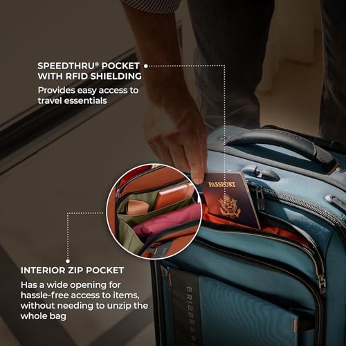 Briggs & Riley 22" Carry On Expandable Spinner - Softside Luggage, Black G487462