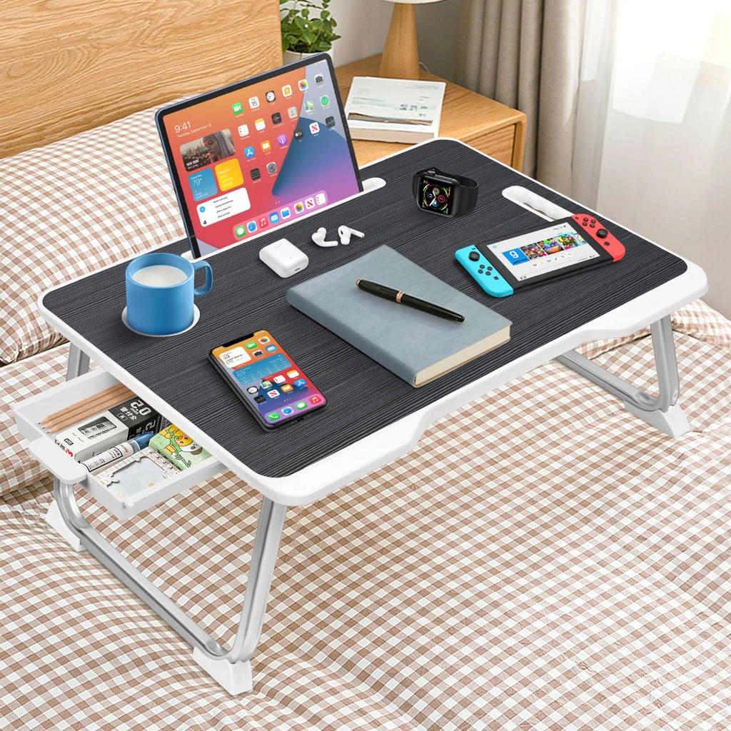 Livhil Large Lap Desk for Bed, Portable Laptop Table for Adults (Black) P174