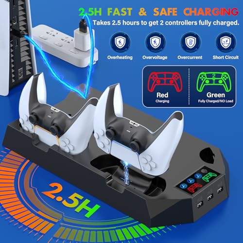 PS5/PS5 Slim Cooling Station with Controller Charging for PlayStation 5 T70142