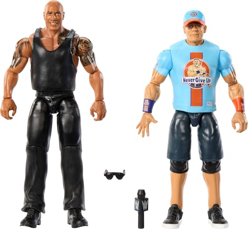 Mattel WWE Main Event Championship Showdown 2-Pack Action Figures, The Rock vs John Cena X919605