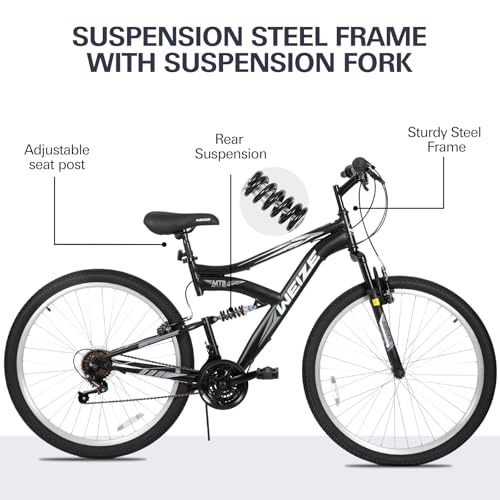 WEIZE Mountain Bike 26 27.5 inch Dual Full Suspension MTB Bicycle F2799