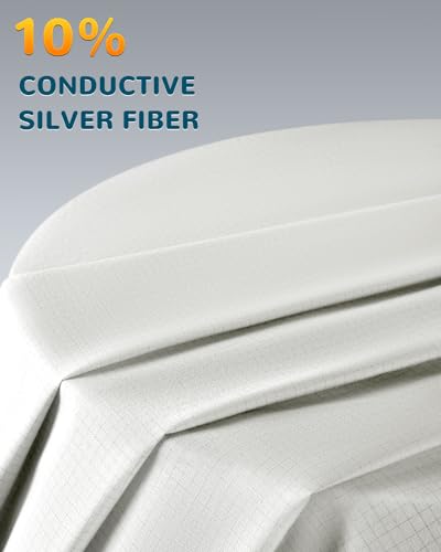 Grounding Fitted Sheet King Size, White, 78"x80"x18", with Grounding Cord K42246