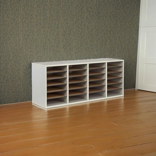 Safco Wooden Paper and Mail Organizer, Adjustable Shelves, Stackable B285